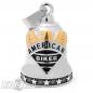 Preview: American Biker Ride Bell aus Edelstahl silber gold Adler Sterne Glücksbringer Glocke